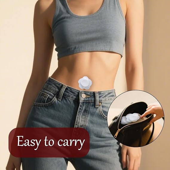50PSC Castor Oil Pack Wrap for Belly Button,Self-Adhesive Oil Patches,Pad Highly Absorbent Spunlace Cloth Disposable Organic Cover Compress Patch for Belly Button