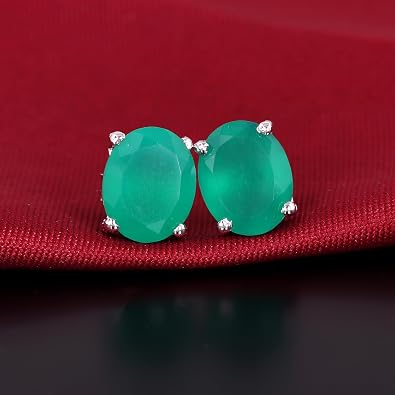 GEMHUB Womens Sterling Silver Earrings 2.15-8.85 Carat Natural Gemstone Earrings Stud Earrings for Women
