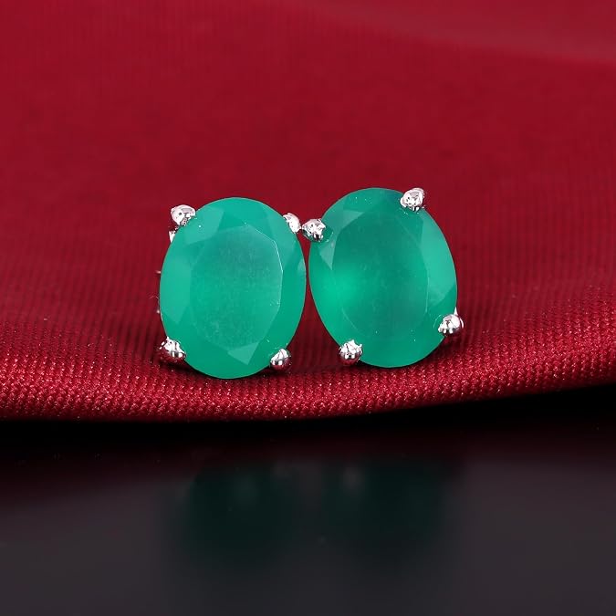 GEMHUB Womens Sterling Silver Earrings 2.15-8.85 Carat Natural Gemstone Earrings Stud Earrings for Women