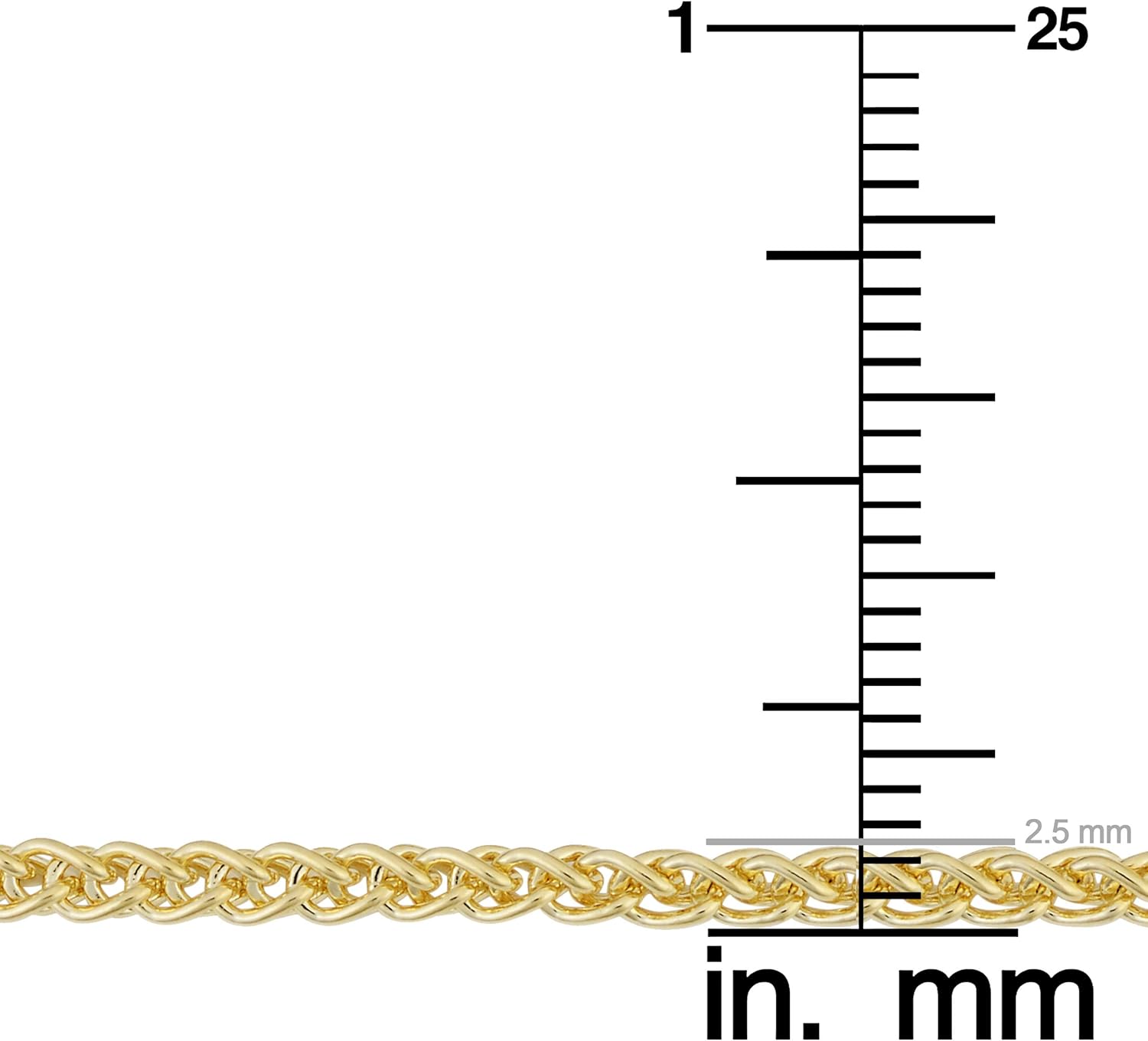 Kooljewelry 14k Yellow or White Gold Filled Round Wheat Chain Pendant Necklace (0.8 mm, 1.2 mm, 1.5 mm or 2.5 mm) - Image 4