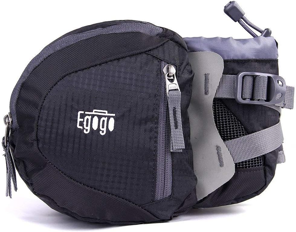 EGOGOTravel Sport Waist Pack Fanny Pack Bum Bag Hiking Bag with Water Bottle Holder S2209 (Black)