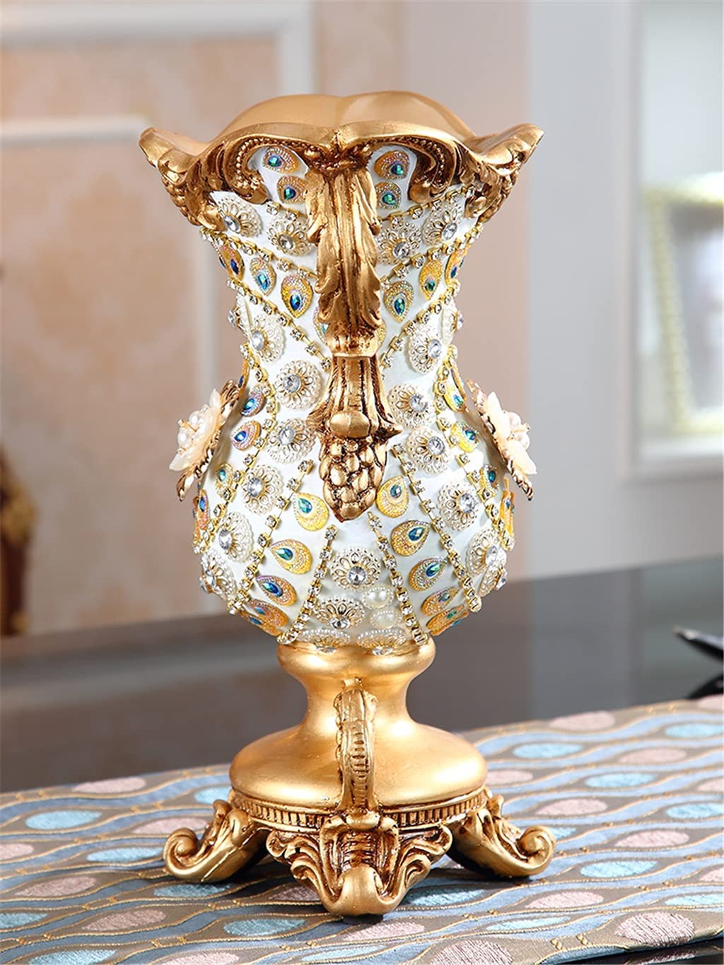 Resin Vase Stereoscopic Dried Fowers Arrangement Wobble Plate