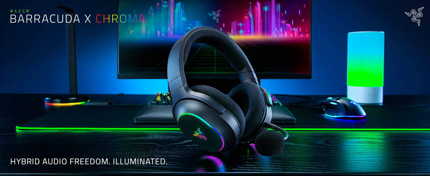 ヘッドホン Razer Barracuda X Chroma Phantom Green Razer Barracuda X Chroma - ワイヤレス RGB ゲーミングヘッド