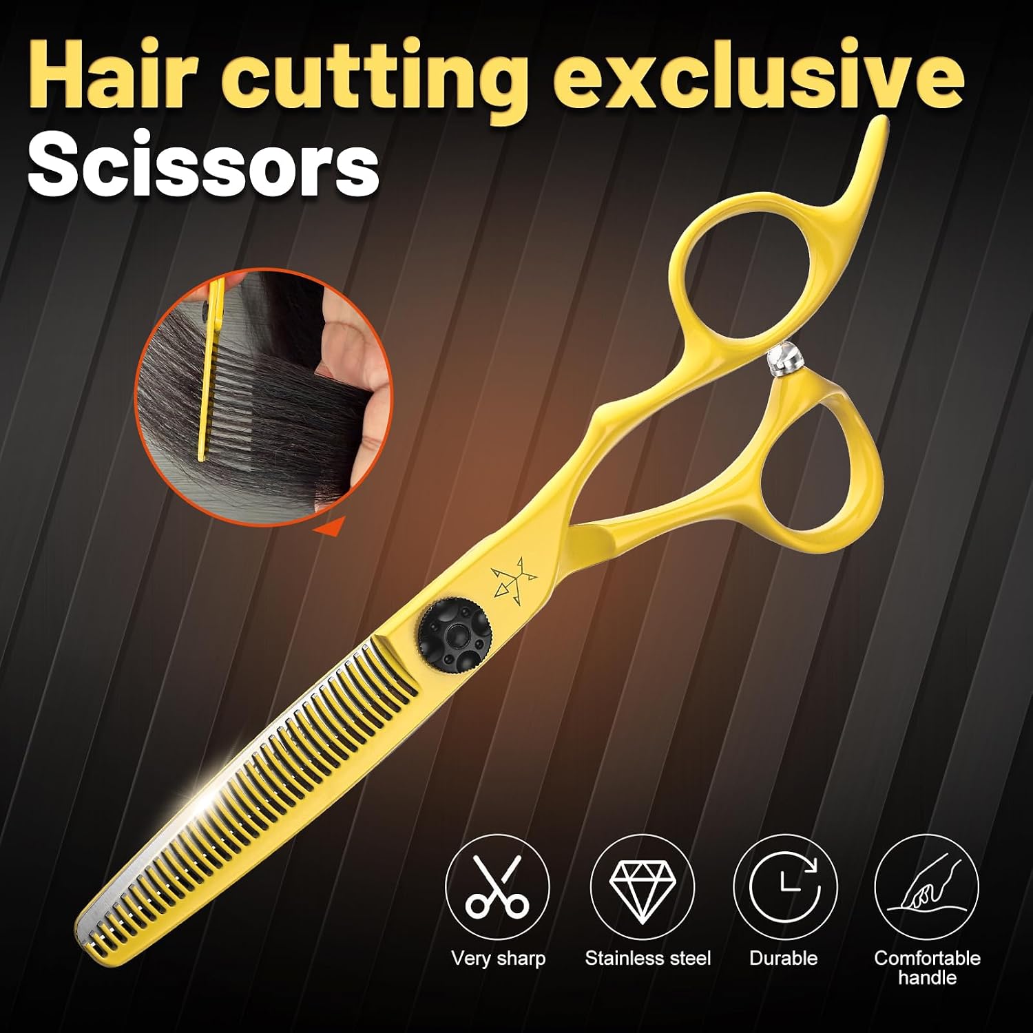 High-end Professional Hair Scissors Thinning Shears Barber Hair Cutting Teeth Shears Hairdressing Texturizing Scissor 6 Inch Stainless Steel Alloy For Women Men Kids Salon Hairdresser & Home