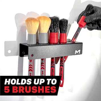 Maxshine Universal Detailing Brush Holder Car Detailing Brushes Organizer Sturdy, Simple & Lightweight Design, Easy Wall Mounting Premium Auto Detailing Accessories & Supplies (Mini)
