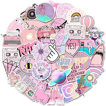 pink hydro flask stickers