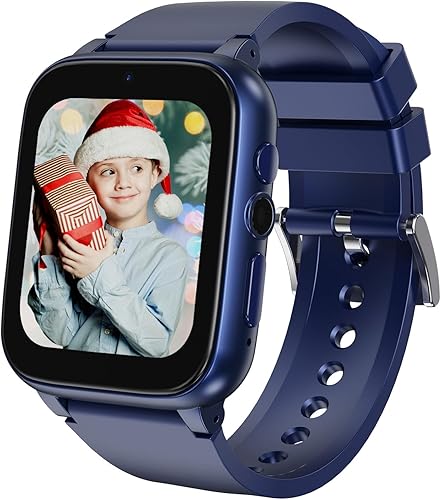iCHOMKE Reloj inteligente para niños, reloj inteligente para niñas y niños con 26 juegos, grabadora de video y reproductor, linterna de calendario