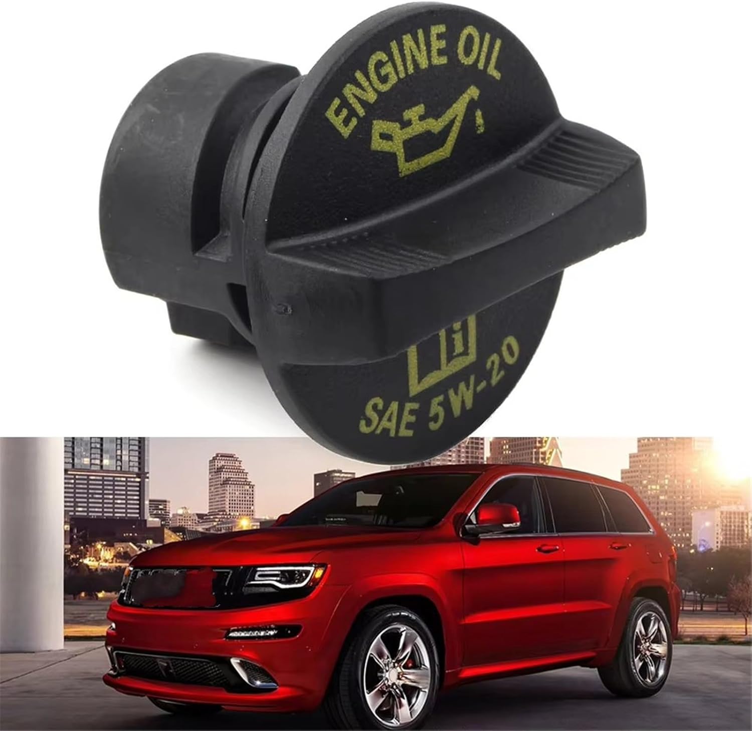 Engine Oil Cap For Jeep For Grand For Cherokee 3.6l V6 2013 2014 2015 2016 2017 2018 2019 2020 Car Engine Oil Tank Filler Cap Cover 04893232AA