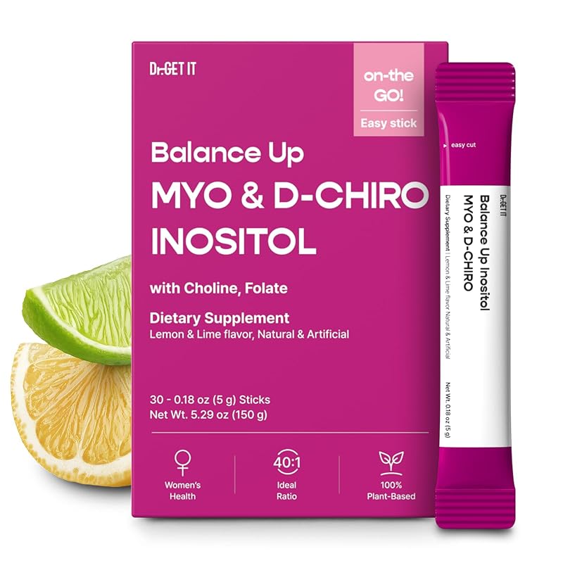 Dr.GET IT Suplemento de Inositol Myo-Inositol 4.000 mg + D-Chiro Inositol 100 mg, 30 porções