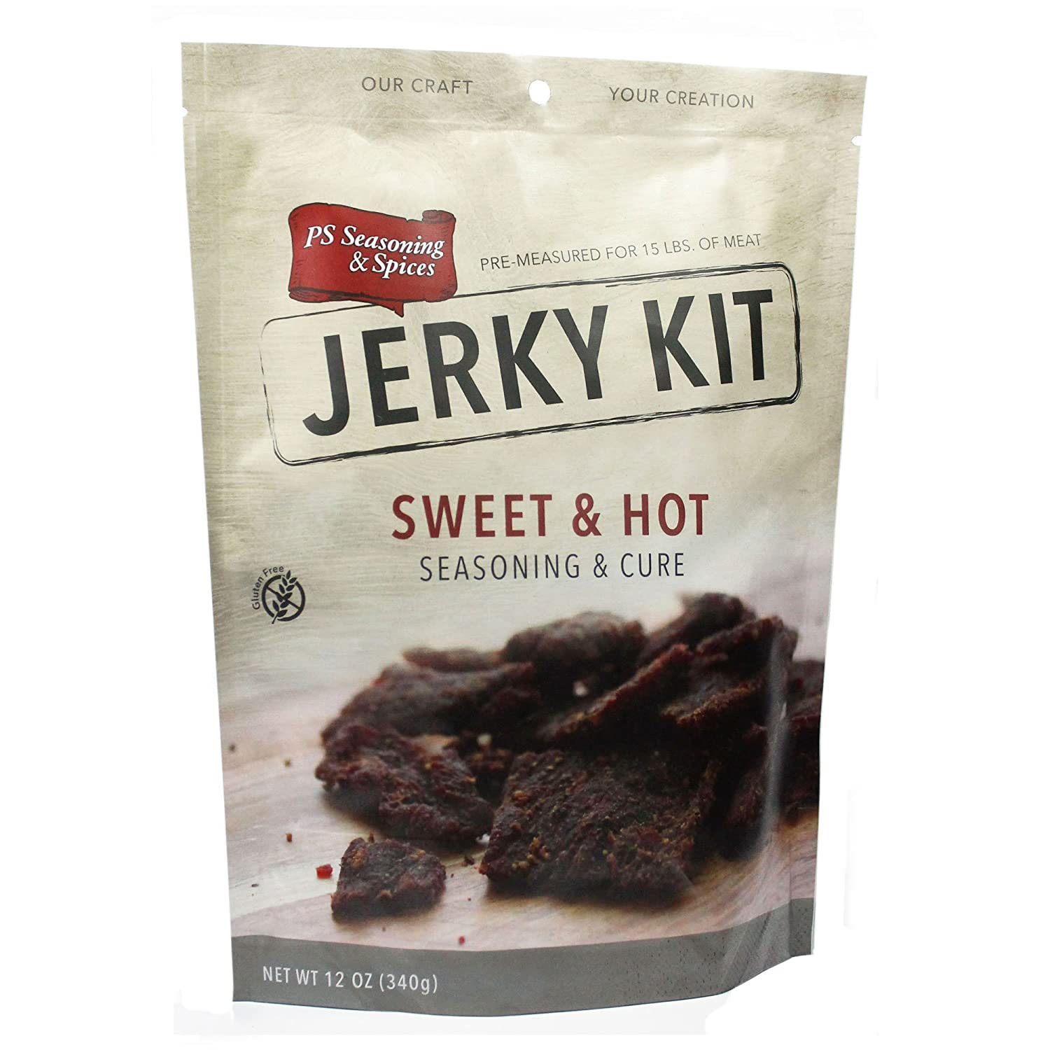 PS Seasoning Jerky Seasoning and Cure Kit (Sweet & Hot). 12 oz. Seasoning & Cure