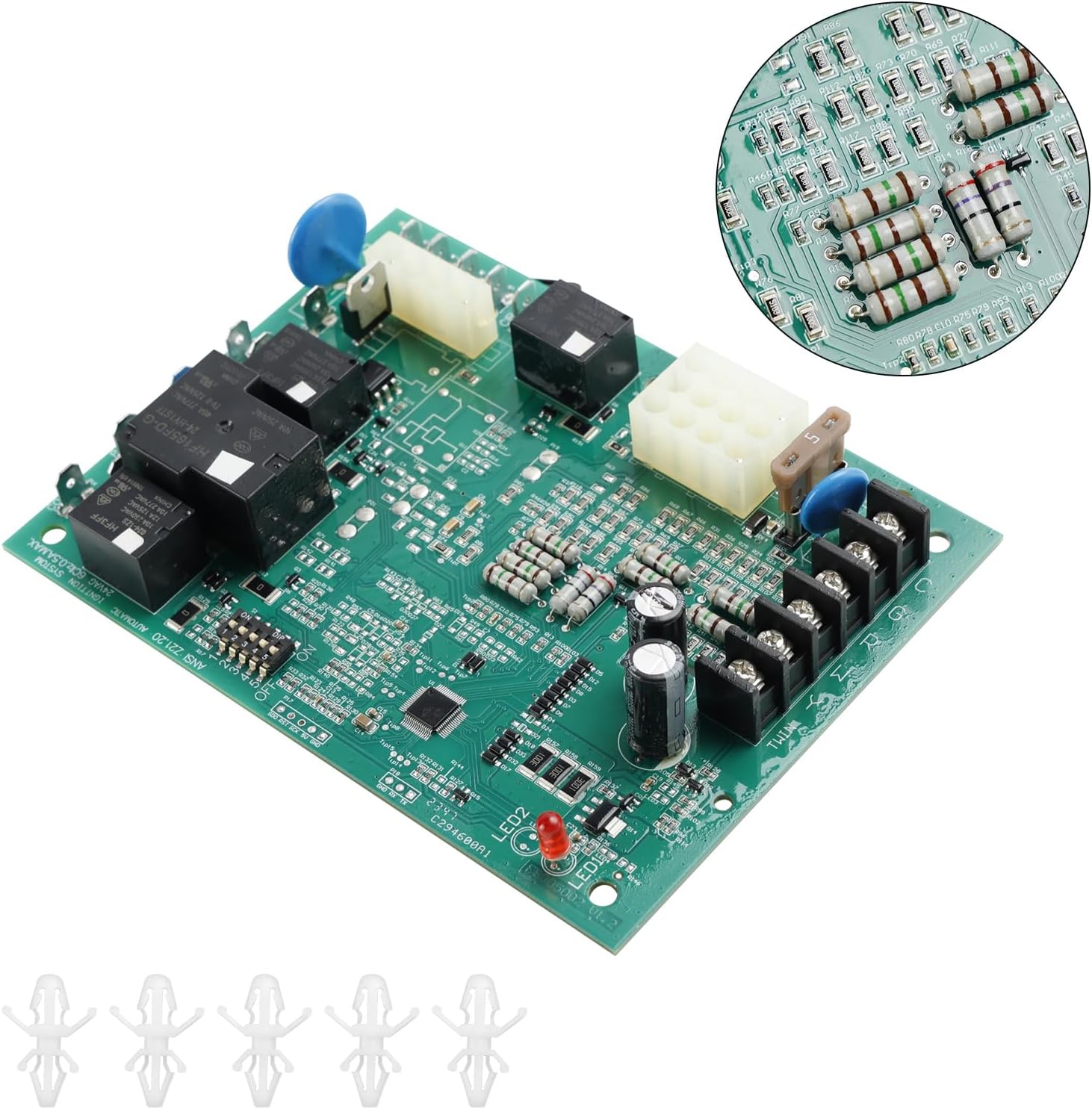 50A65-475 Furnace Control Circuit Board 50A65-5165 For Trane for White-Rodgers and American Standard Furnaces, Replaces 50A65-474, 50A65-476, CNT05164, D341213P01, HSI Ignition Control Board