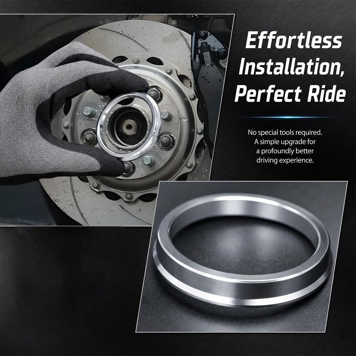 4PCS Car Hub Centric Rings, 54.1mm ID to 73.1mm OD Vehicle Tire Center Shaft Shock Absorbing Hubrings, Automotive Wheel Center Spacer Hubcentric Rings, Universal for SUV RV Truck
