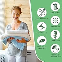 Vista 3 de Loopeer 600 cargas de detergente para ropa a granel sin fugas, hojas de jabón para ropa sucia, antisensibles, sin líquido, tiras de lavado