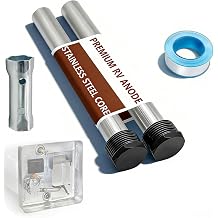 2 PCS RV Water Heater Anode Rods & 1-1/16 inch Socket, Camper Water Heater Aluminum/Zinc Anode Rod 3/4 Thread 9.25 Length Replacement for Suburban and Morflo Water Heater Tanks