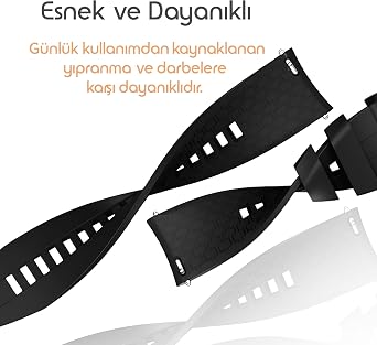 Rongep [Strip Loop] Huawei ile Uyumlu 22mm Kordon GT6/GT6 Pro/GT Runner 2/GT5/5 Pro/GT4/GT3/3 Pro 46mm için Yumuşak Silikonlu GT6 Pro Kordon Yüzeyi Şerit Görünümlü GT6 46mm Kordonu