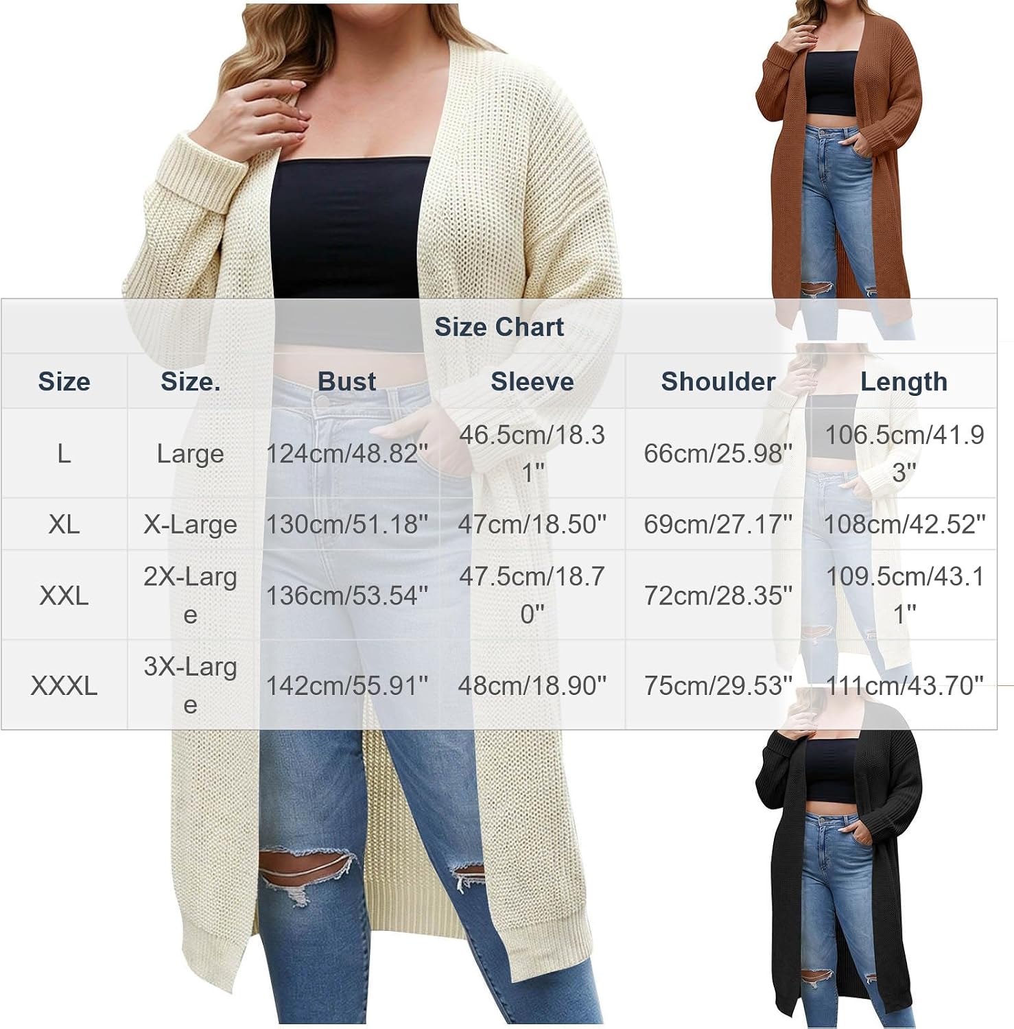 Womens Long Cardigan Sweater Oversized Open Front Coat