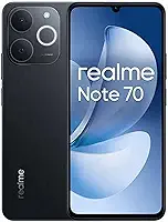 Smartphone Realme Note 70 RMX5313 8GB de RAM / 256GB. Bateria de 6300mAh e tela de 6,74" 90Hz HD+, IP54 com Resistência Militar a impactos. Cor Obsidian Black (Preto). Global Anatel