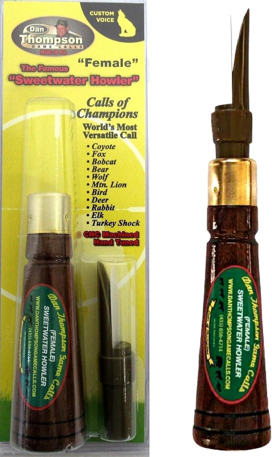 Sweetwater Howler (Female) Coyote Mouth Call Dan Thompson Game Calls