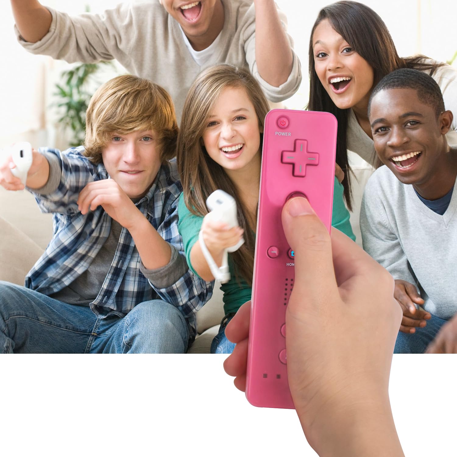 TechKen Wii Controller 2 Pack, Wii Remote Controller with Silicone Case and Wrist Strap, Wii Remote Controller for Wii/Wii U