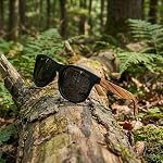 Retro Wood Polarized Sunglasses - Cool Style Matte Finish Frame with Wooden Temple for Men and Women Perfect Gifts