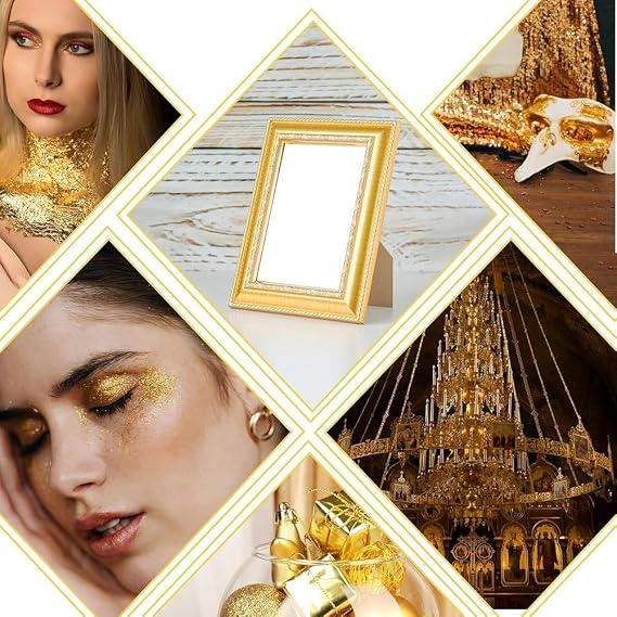 Gold-Leaf Sheets for Art, 200 Pcs 5.5x5.5Inch Gold Foil Sheets Copper Leaf Sheets for DIY Crafts Decor