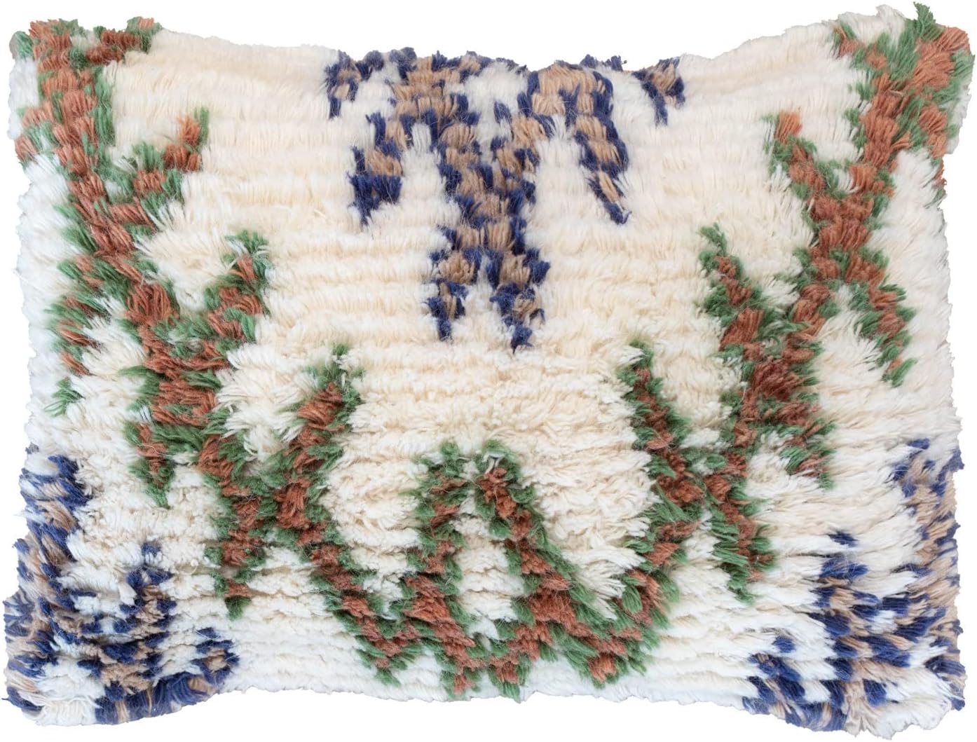 CASA BOHO Decorative Pillow Cover Wool Throw Pillow Cover Moroccan Decor Pillow Decorative Throw Pillow Cover Boho Decor Moroccan Decor Wool Pillow Cover Rust 16x24