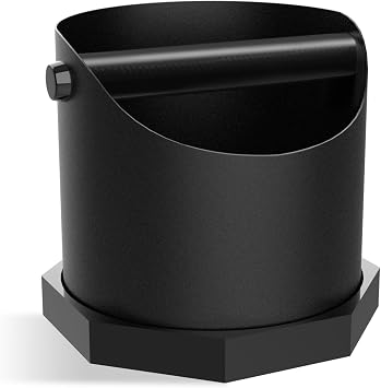 Coffee Knock Box Stainless Steel 1600ml Espresso Coffee Grounds Knock Box with Non-Slip Base & Removable Knock Bar, Large Capacity Coffee Waste Container