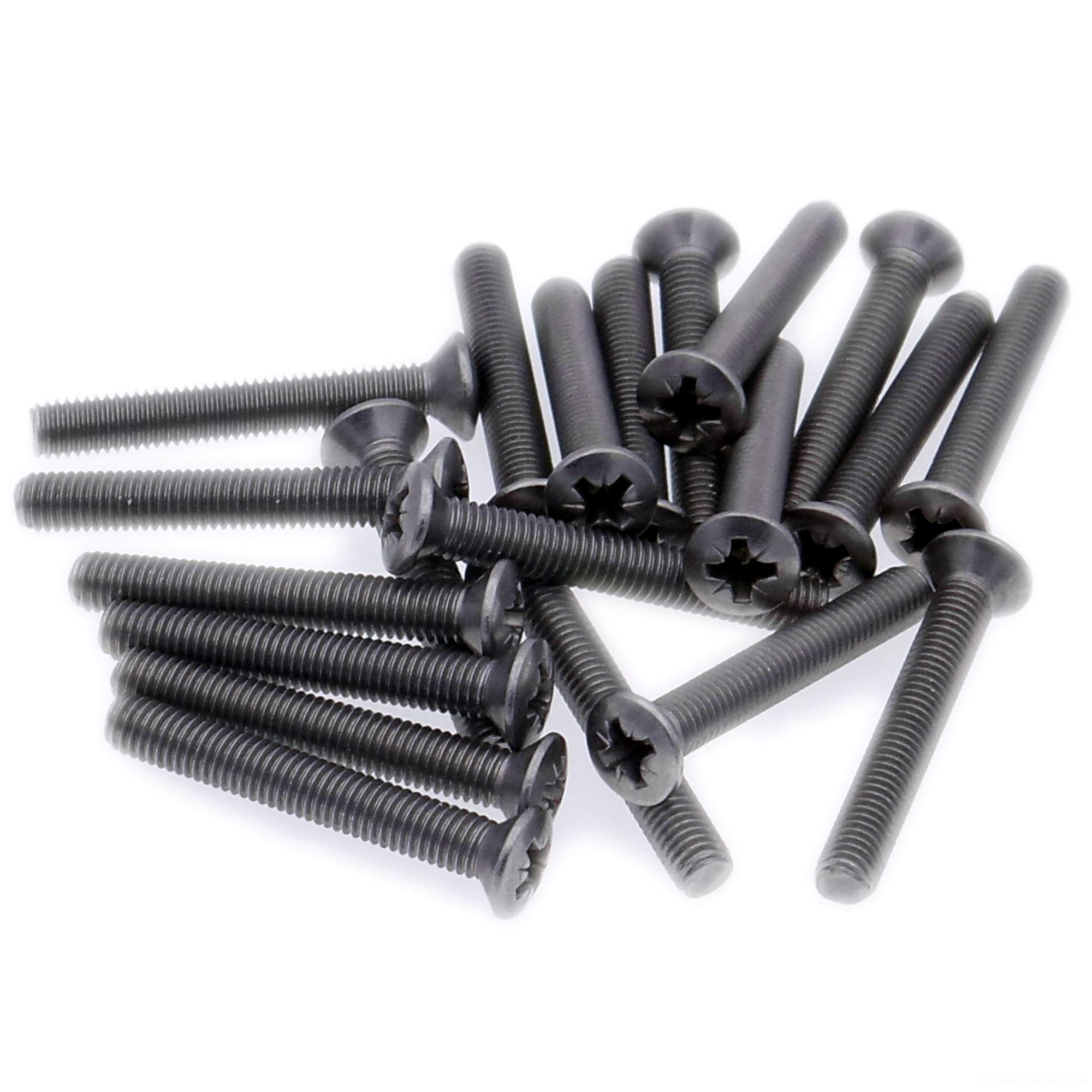 M4 (4mm x 14mm) Pozi Raised Countersunk Machine Screw (Bolt) - Stainless Steel (A2) (Pack of 20)