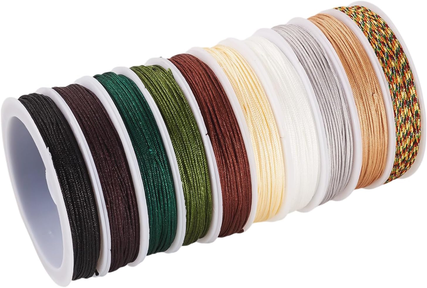 Beadthoven 10 Colors 0.8mm Nylon String for Bracelets, Vintage Christmas Color Braided Nylon Beading Thread Set Chinese Knotting Cords for Jewelry Making DIY Ornaments Macrame Crafts Kumihimo - Image 7