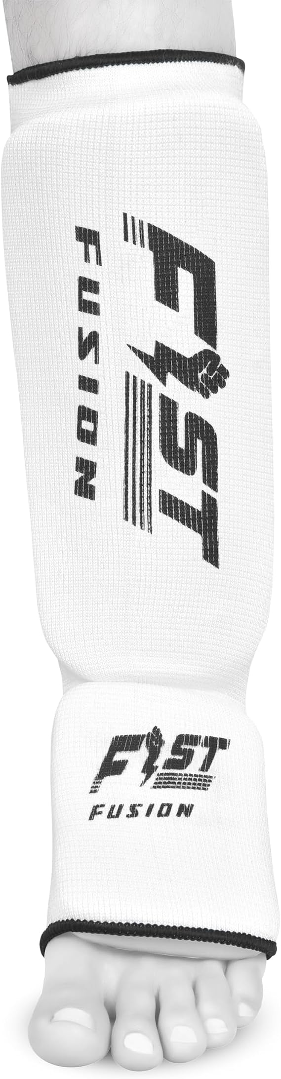 Muay Thai Shin in Step, Kickboxing MMA Boxing Training Elasticated Breathable Leg Foot Guard Socks Pair