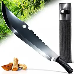 Facão 48cm para Camping, Trilhas e Roça com Cabo de Grip, Lâmina de 33cm e Acabamento Premium – Corte Forte e Seguro