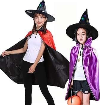 ハロウィン、ステージ衣装　本格マント　とんがり帽子　一点物 Amazon.co.jp: [CHOOSEWAY] ハロウィン 魔女 コスプレ 大人 子供