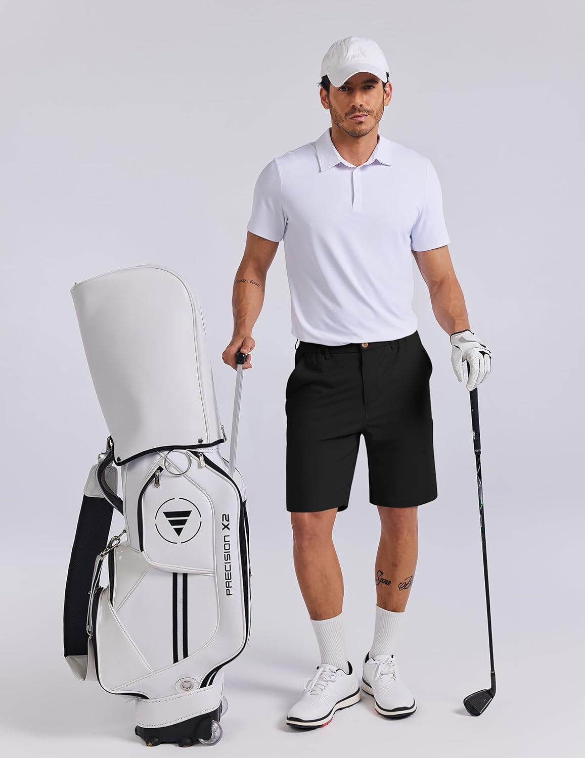 COOFANDY Men's 7 Inch Classic Fit Golf Shorts Lightweight Stretch Quick Dry Hiking Short UPF50