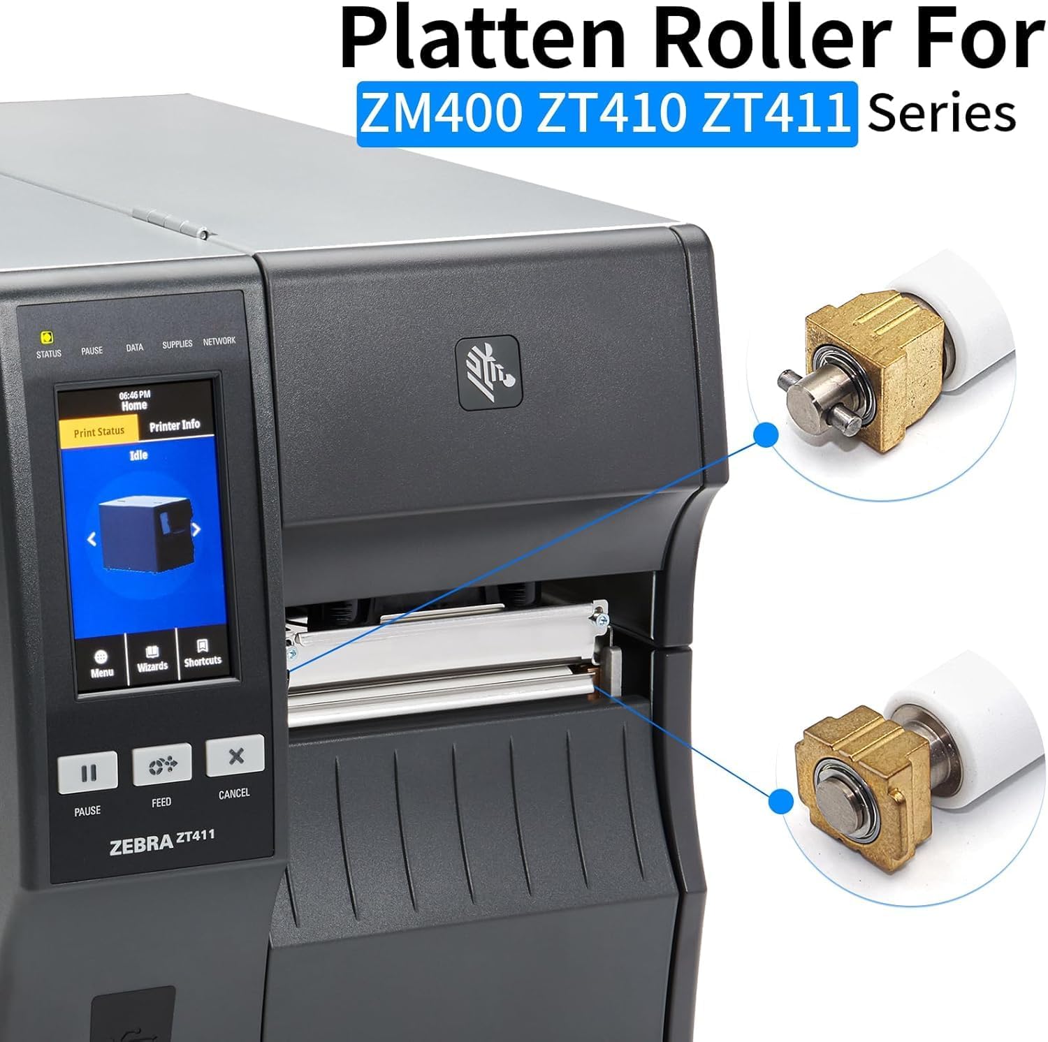 P1058930-080 Kit Platen Roller for Zebra ZT410 ZT411 Thermal Label Printer Transfer Roller 203dpi 300dpi 600dpi - Image 6