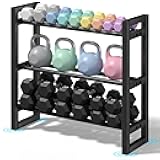 Dumbbell Rack 3 Tier Weight Rack for Home Gym 31 IN Length Adjustable Dumbbell Stand 450 lb Capacity Storage Stand Weight Storage Gym Organizer