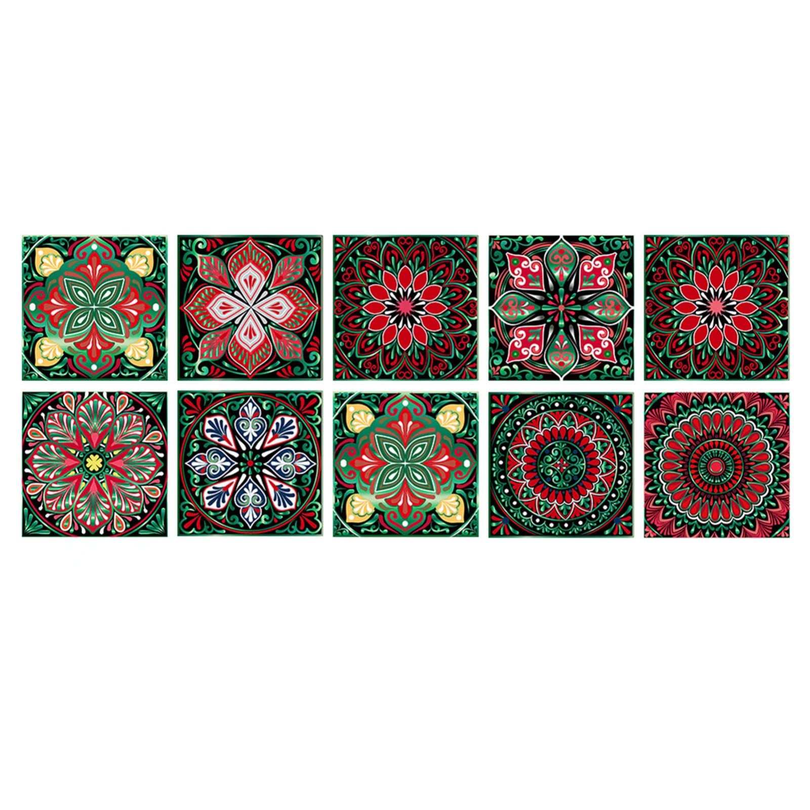 10pcs Self-Adhesive Decorative Tile Stickers,Waterproof Backsplash Stickers for Bedroom Bathroom,Stair Tile Stickers for Home Decor