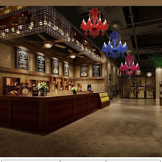 Braiton LED 8 Light Crystal Chandelier Light K9 Crystal Glass Chandelier Pendant Ceiling Lighting Fixture Raindrop Lamp for Bedroom,Dining Room,Living Room,Red,8 Lights