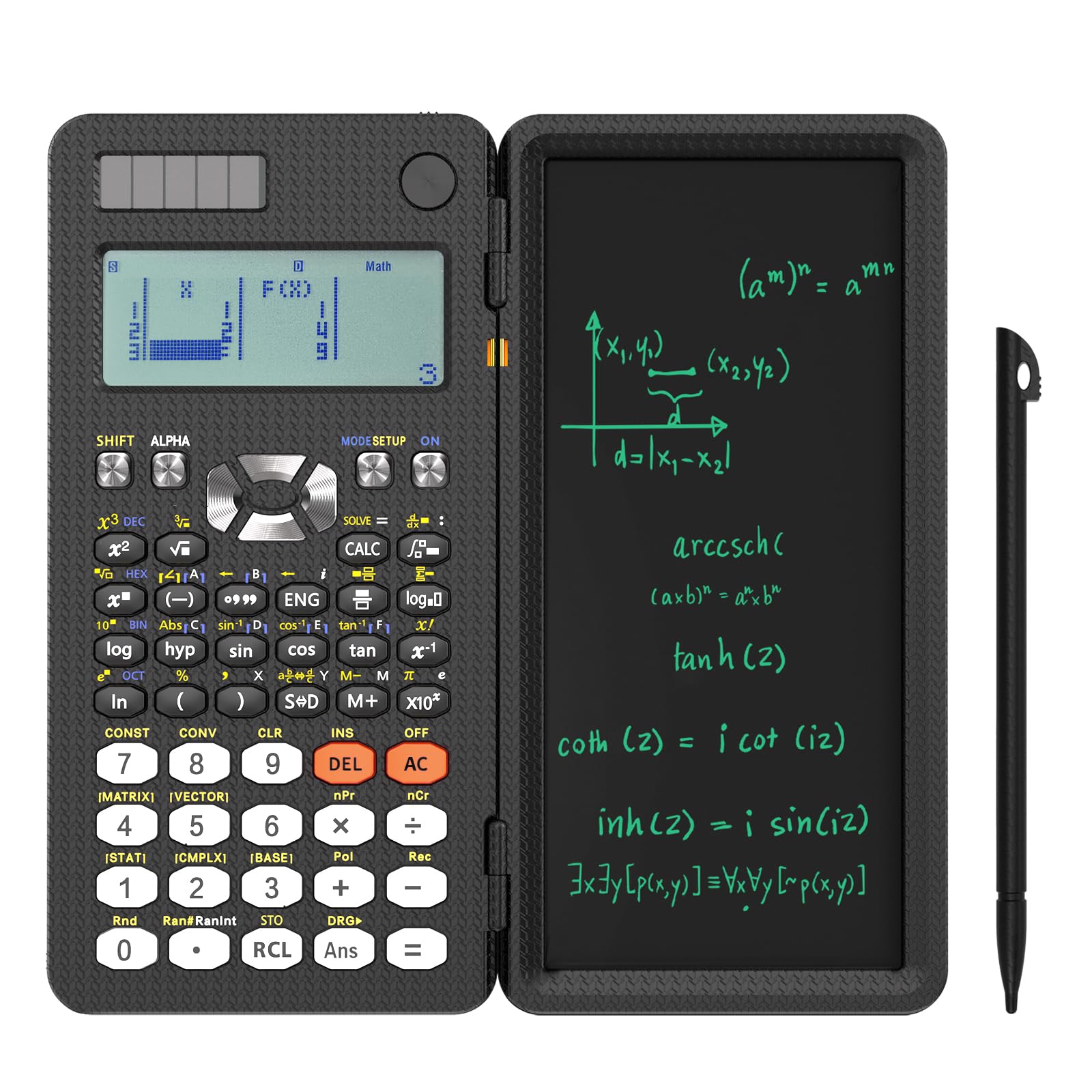 NEWYES 991ES Plus Scientific Calculator with Writing Tablet, 417 Function with Solar Battery
