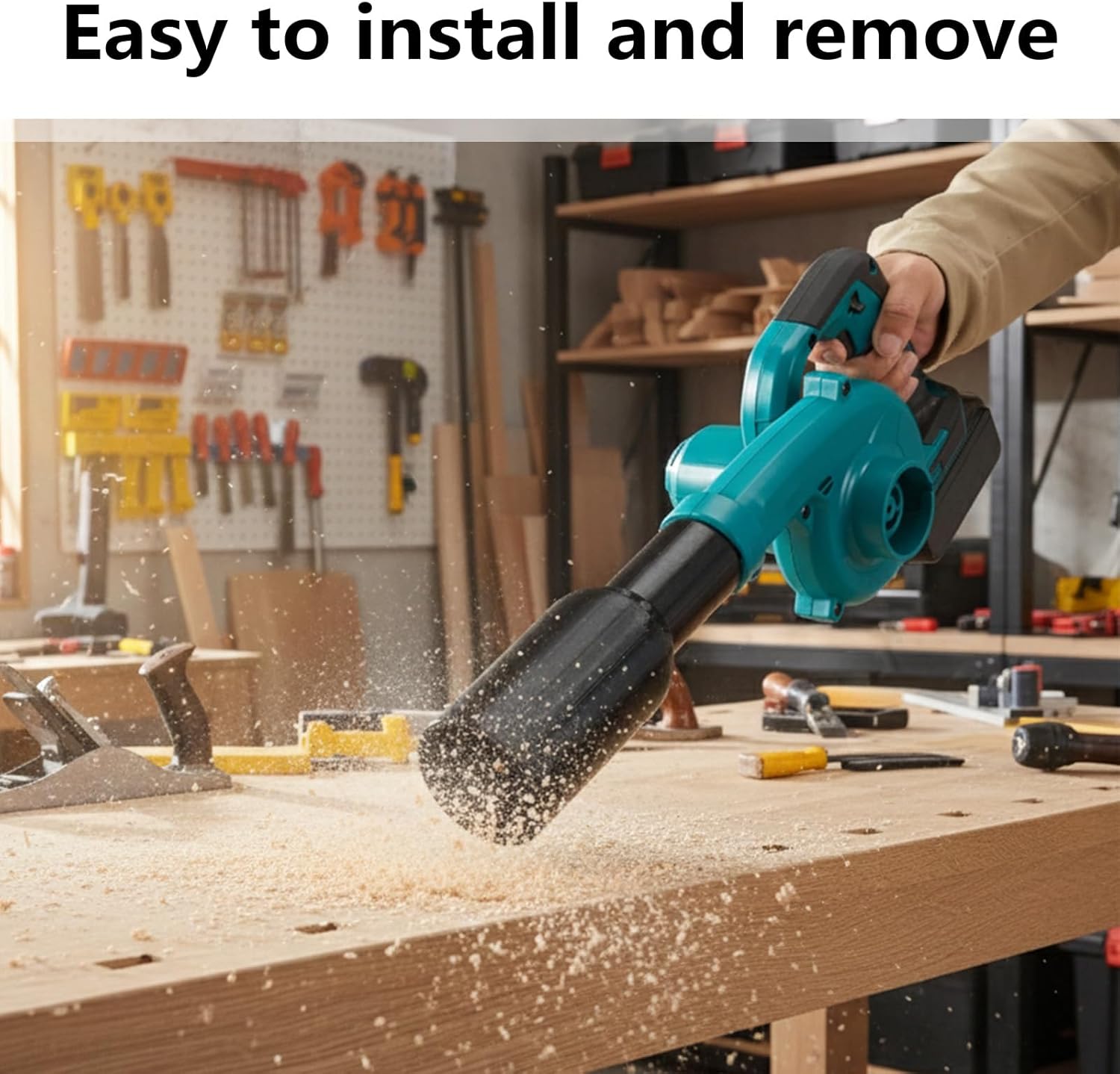 Venturi/Bernoulli Nozzle Attachment — Compatible with Makita DUB185 Blower, Airflow Booster Nozzle to Improve Low-Speed Suction & Blowing Efficiency for Yard and Workshop Use