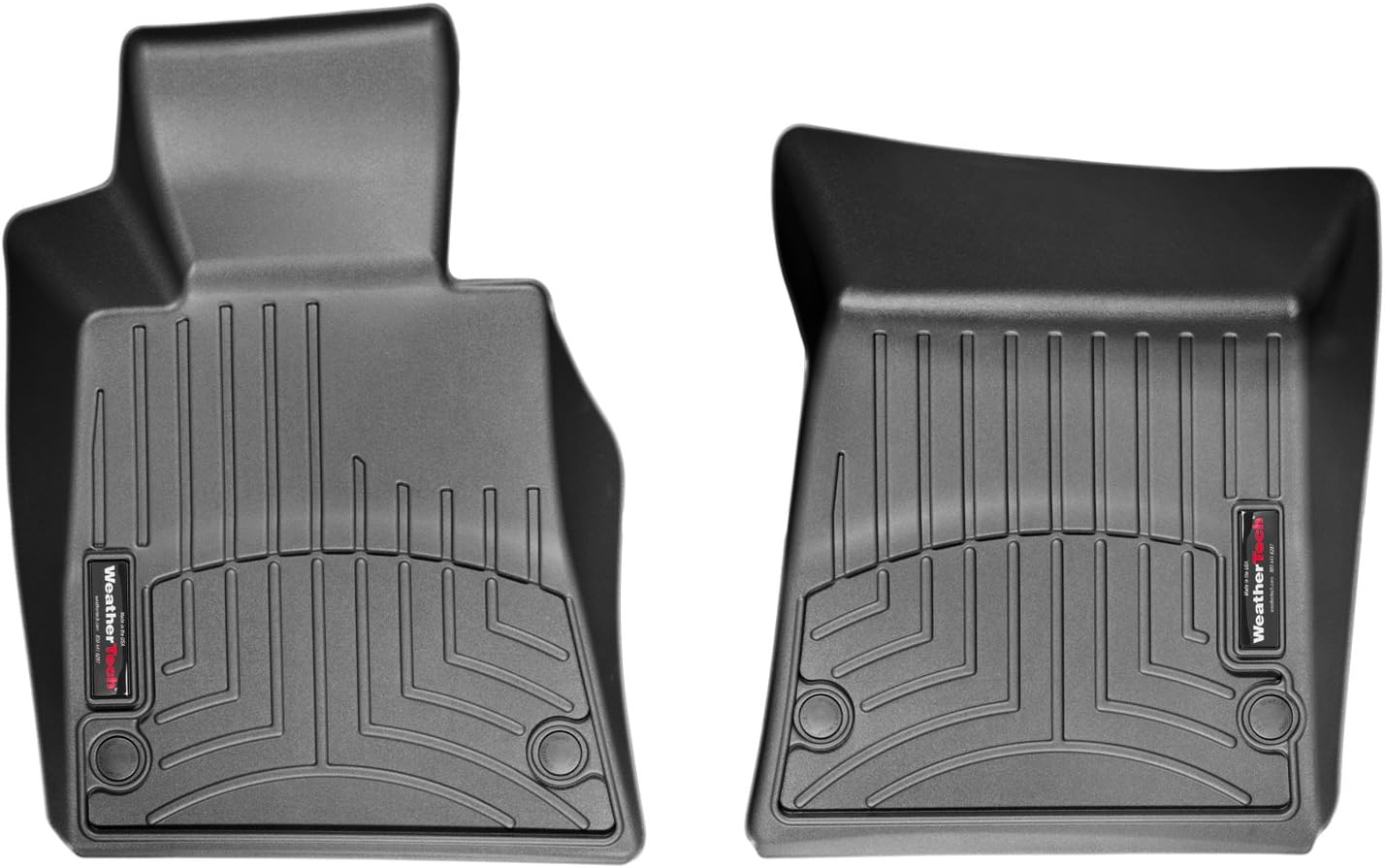 WeatherTech Custom Fit FloorLiners for Mercedes AMG SLK 55, SLC-Class, AMG SLC 43-1st Row (445291), Black