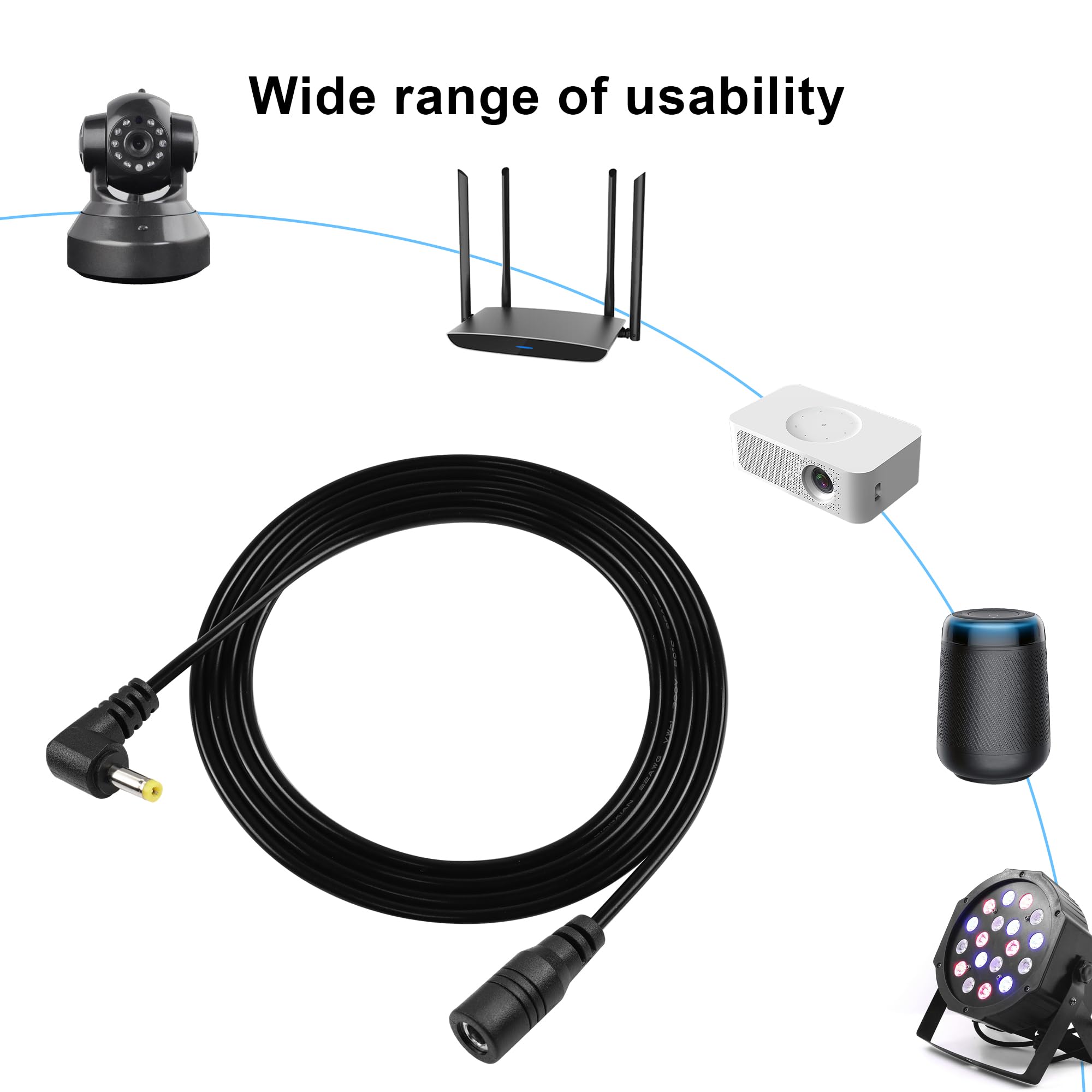 Amazon.com : GINTOOYUN DC4017 Power Extension Cable 22AWG DC 4.0mm