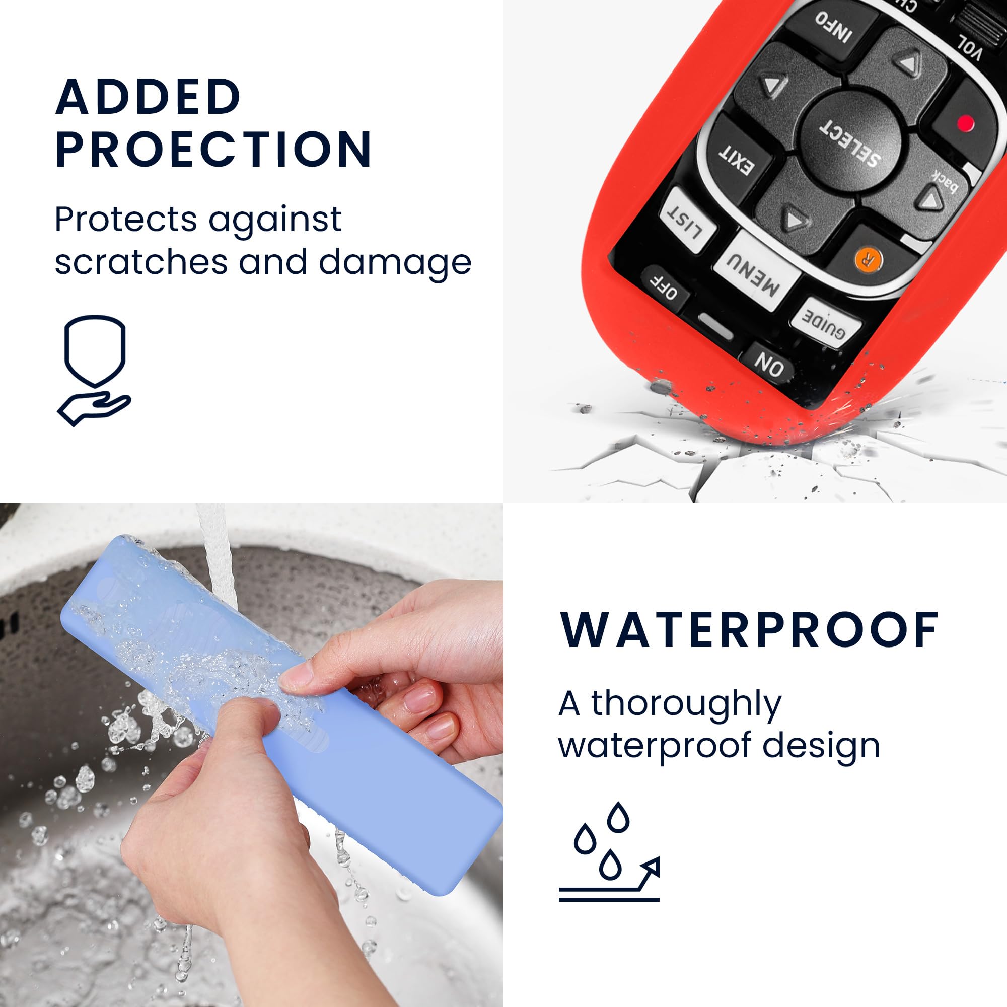 kwmobile Case Compatible with DIRECTV RC73 / RC71 / RC72 Case - Soft Silicone Cover for Remote Control - Red - Image 4