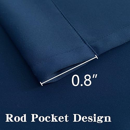 Miniatura 15 de Cortinas opacas para sala de estar, cortinas 100% opacas de 84 pulgadas de largo, juego de 2 paneles, con aislamiento térmico, pestaña trasera y