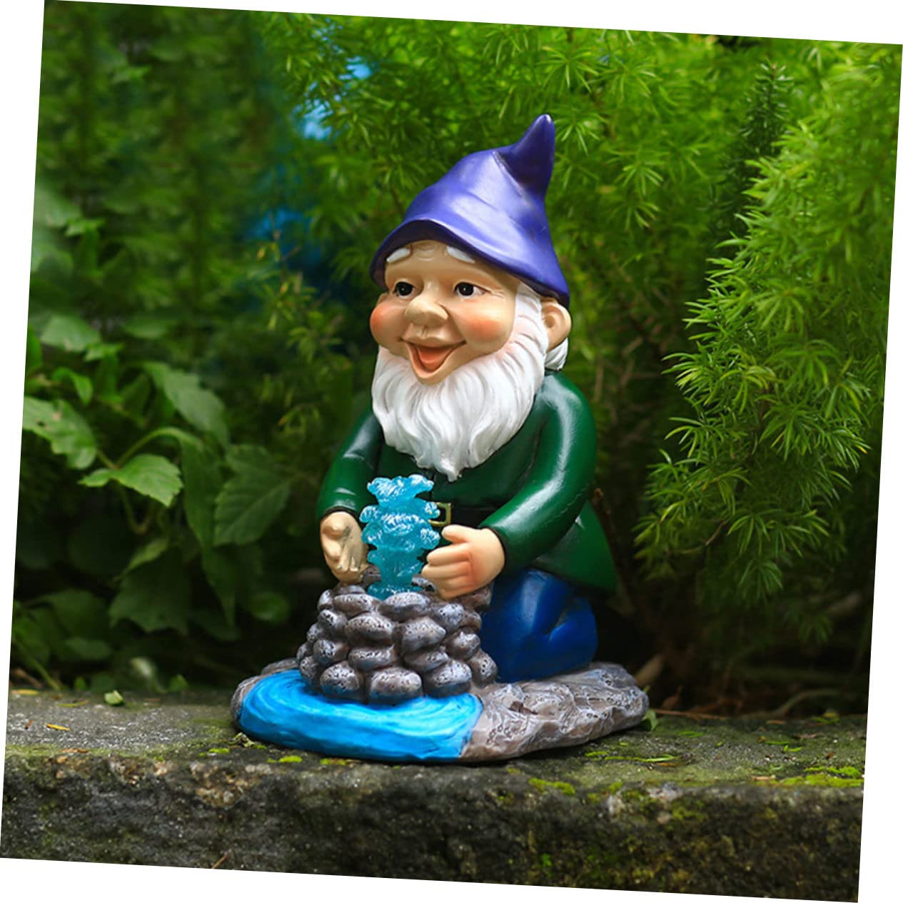 Toddmomy 2 Stück Solar Deko Wetterfeste Figuren für Außen und Innendekoration Lustige Gartendeko Resin als für Gartenliebhaber