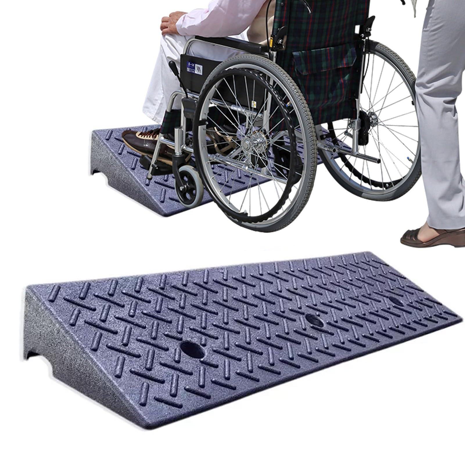 Rampa samochodowa o udźwigu 6800 funtów, antypoślizgowa rampa podjazdowa dla wózków inwalidzkich, rowerów i zwierząt domowych(100x30x12cm)