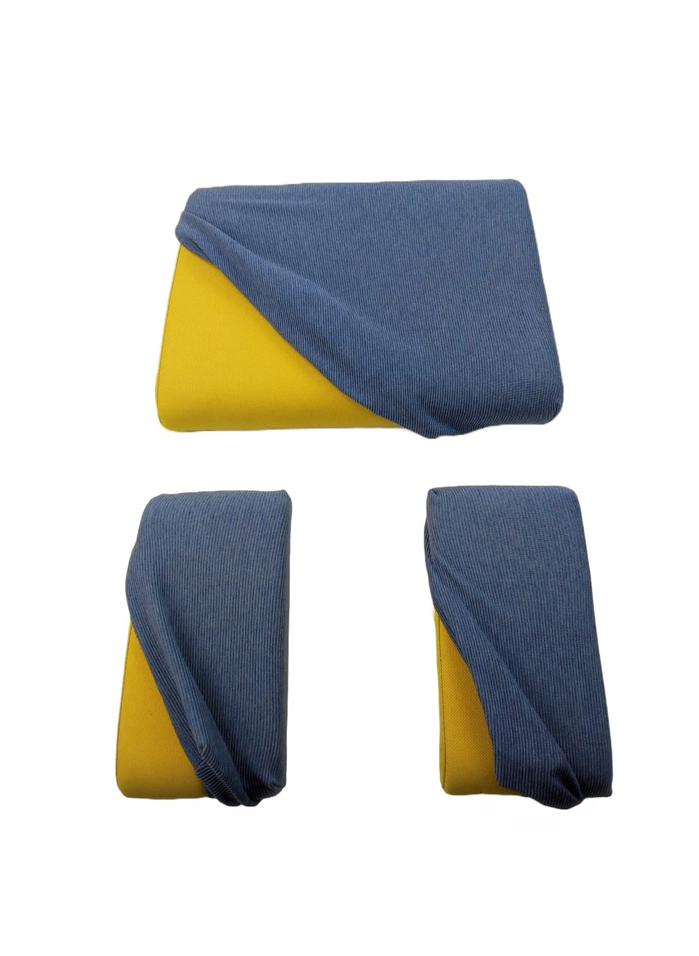 ergositting Set Fodere Elasticizzate Azzurro per Sedia Ergonomica | 3 pezzi, sedile + 2 poggiaginocchia