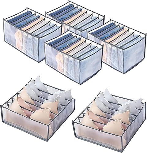 TIGARI Organizador de ropa para armario, organizador de cajones plegable para ropa, divisores de cajones para ropa, almacenamiento de armario para