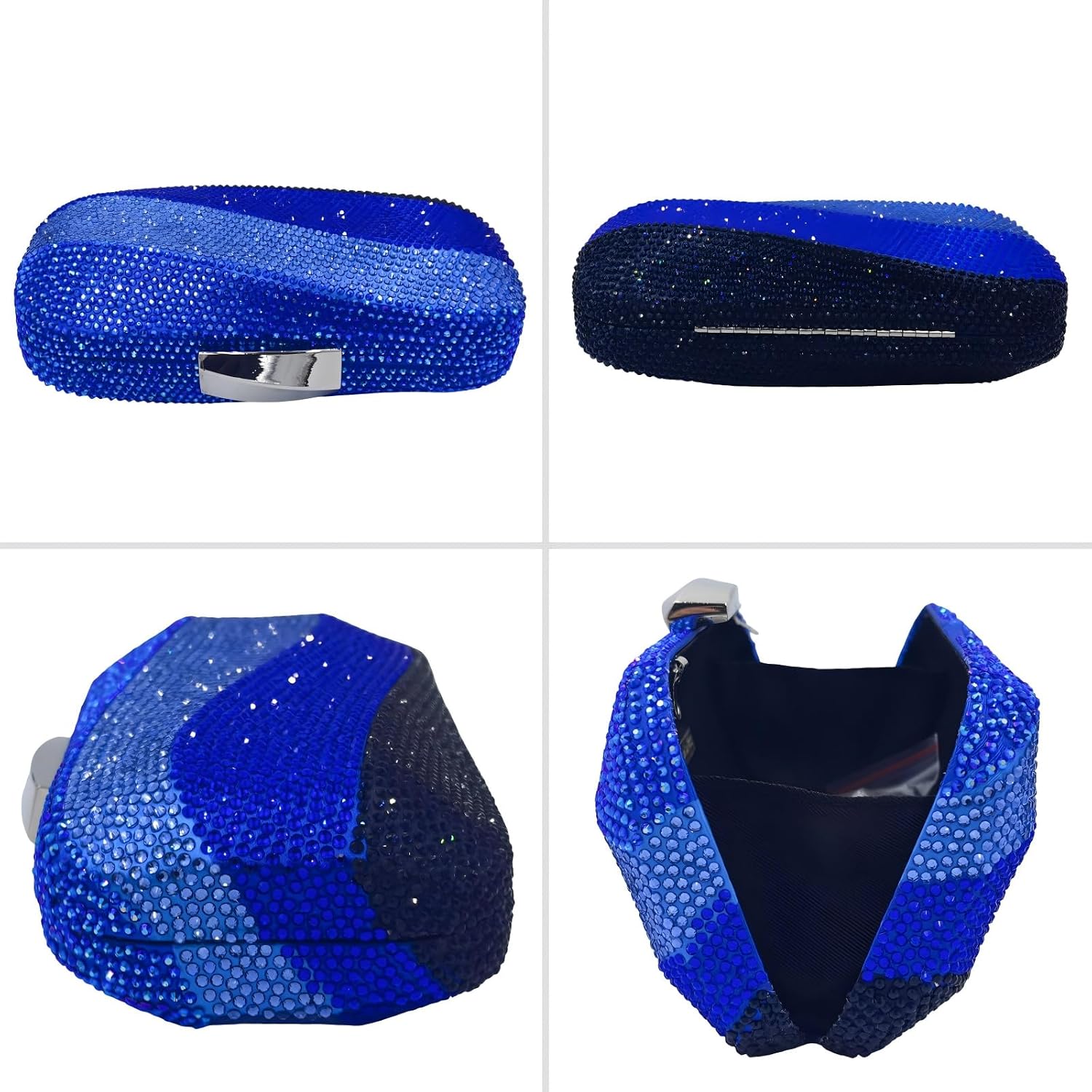 Boutique De FGG Mini Rhinestone Clutch Purses for Women Formal, Luxury Crystal Clutch Evening Handbags, Party Dinner Purse image 5