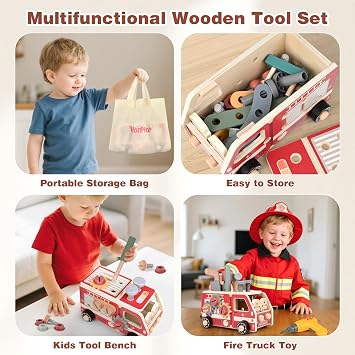 Vanplay Kids Tool Set - Montessori Toys for 3 4 5 Year Old Boy Birthday Gift