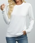 QUALFORT Women's Sweater 100% Cotton Soft Knit Pullover Sweaters